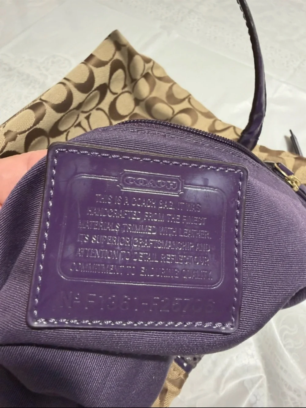 Coach tote signature